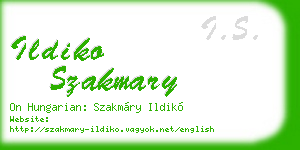ildiko szakmary business card